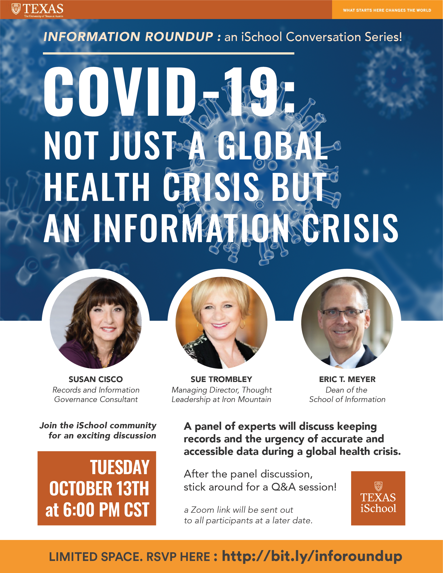 Information Roundup - COVID-19 talk flyer