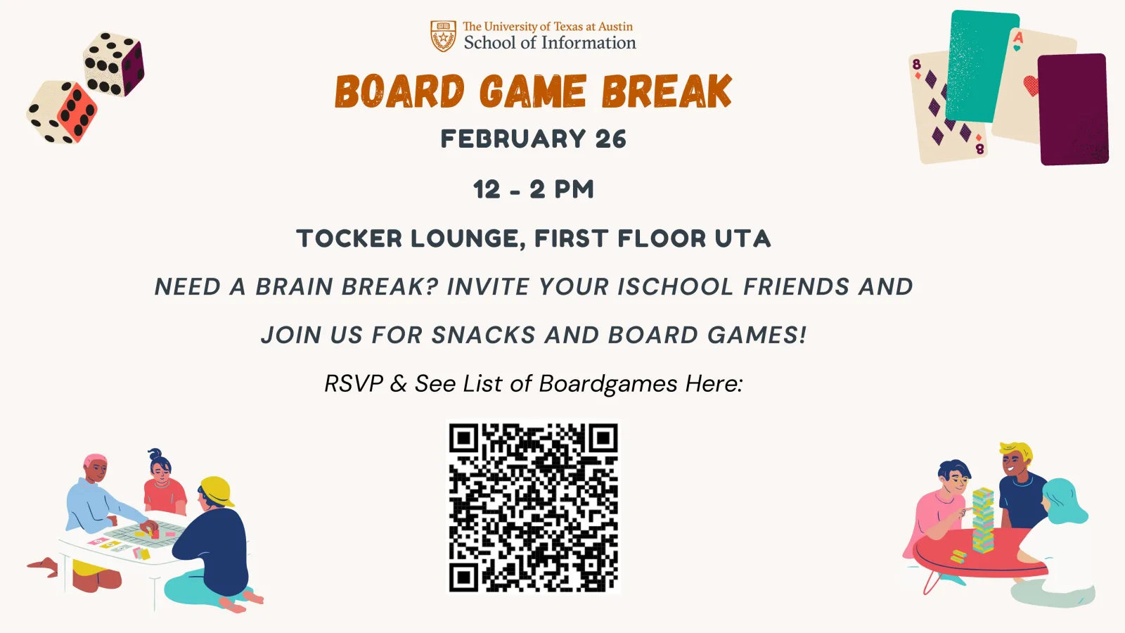 board game break flyer