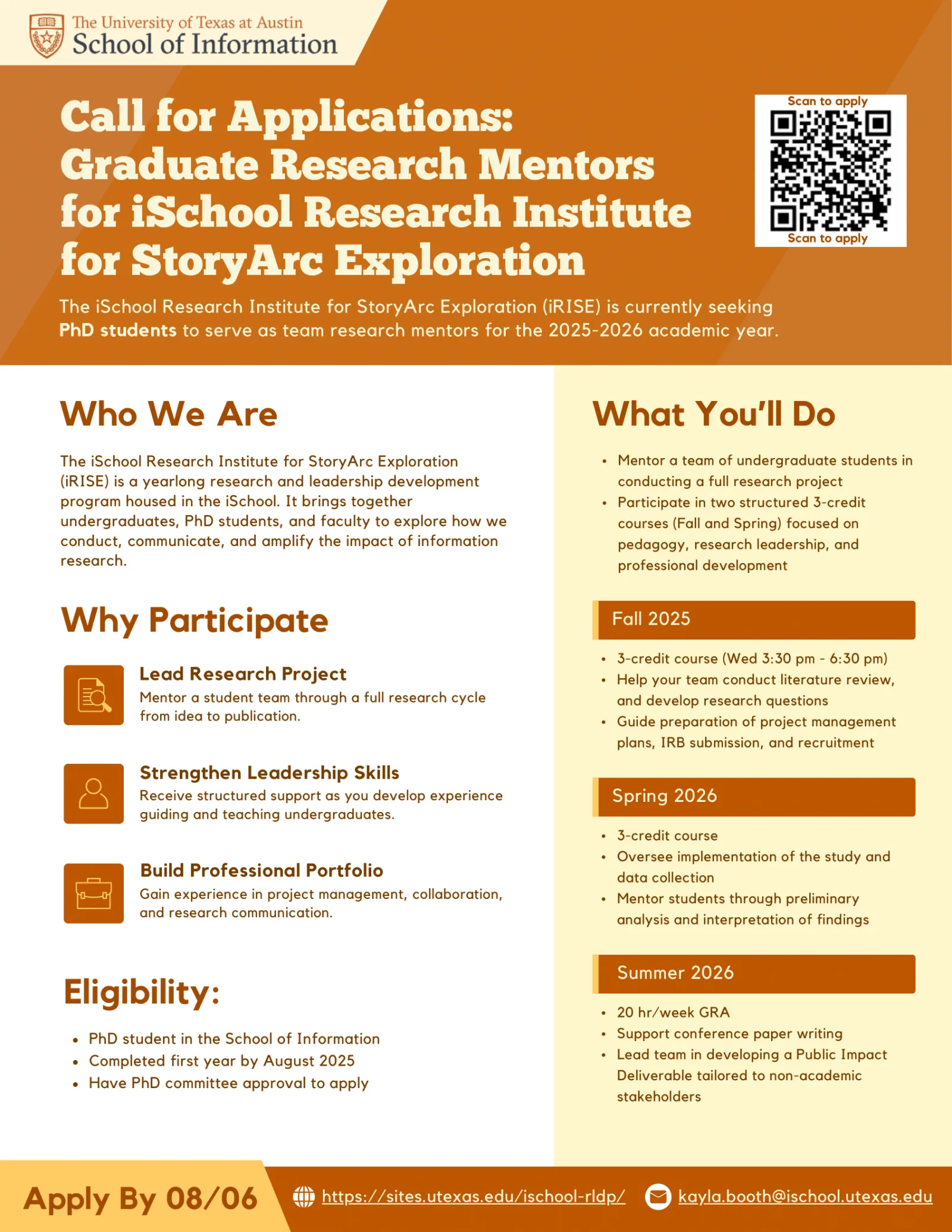 iRISE GRA Recruitment Flyer