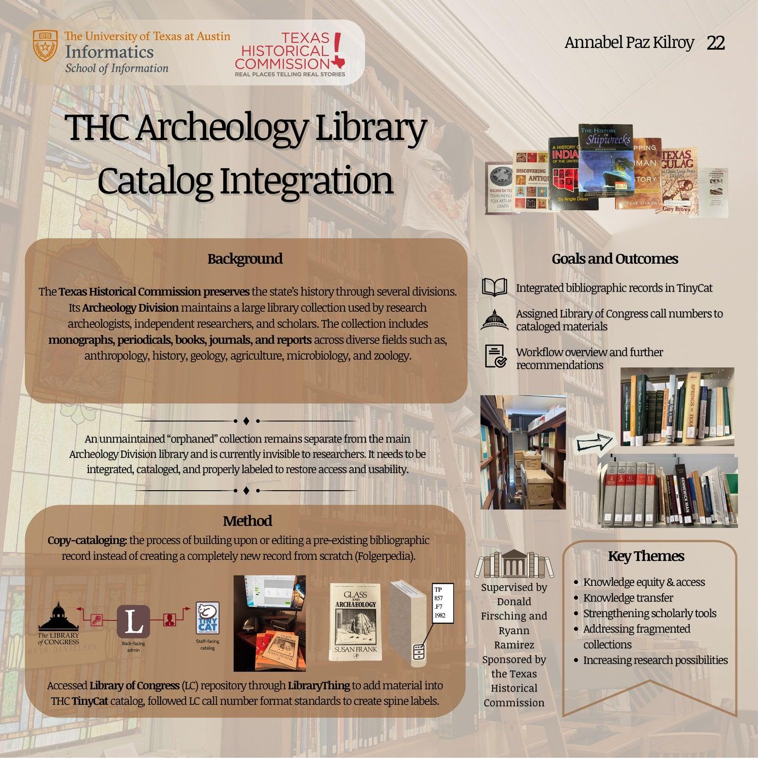 Catalog Integration of the THC Archeological Division Library