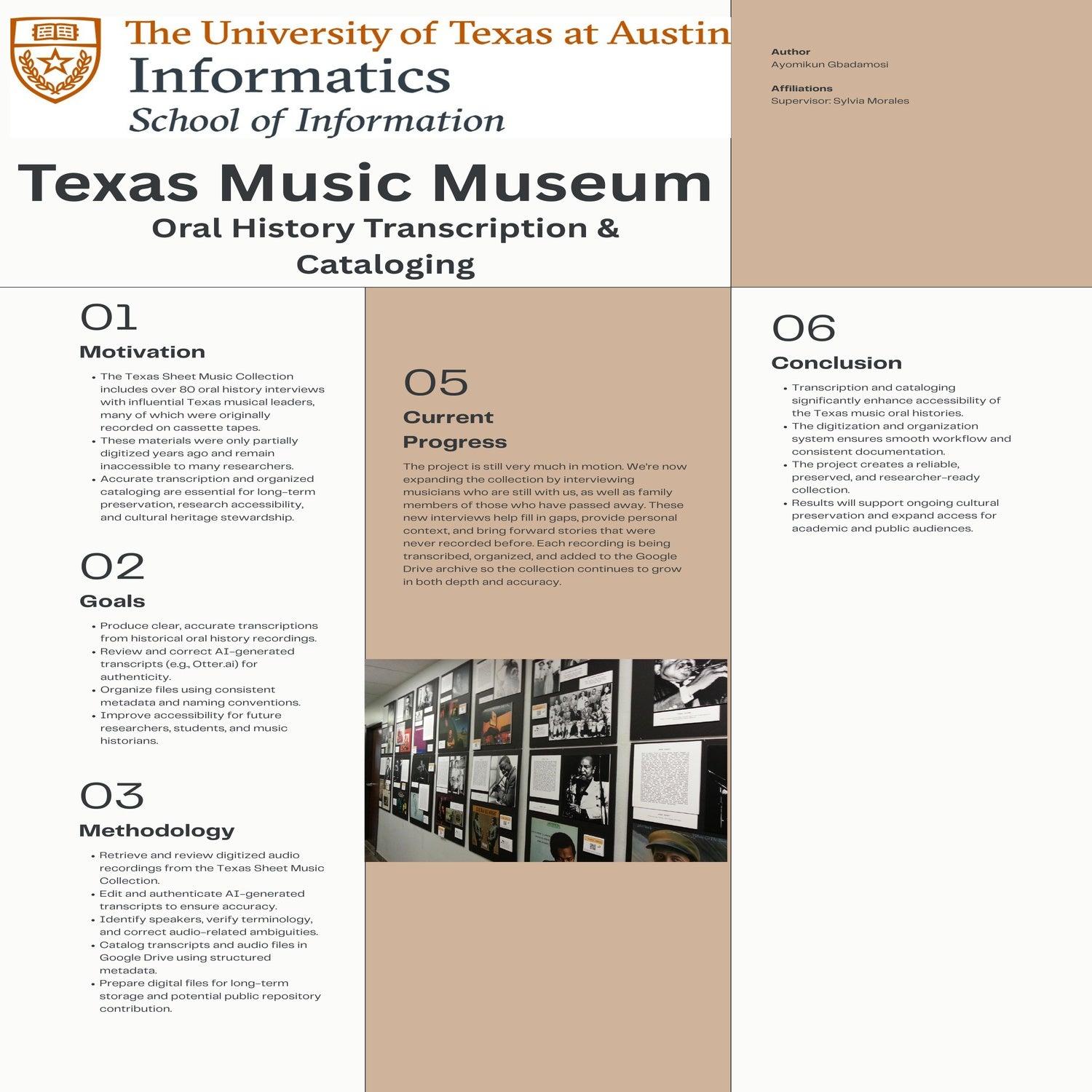 Oral History Transcription & Cataloging