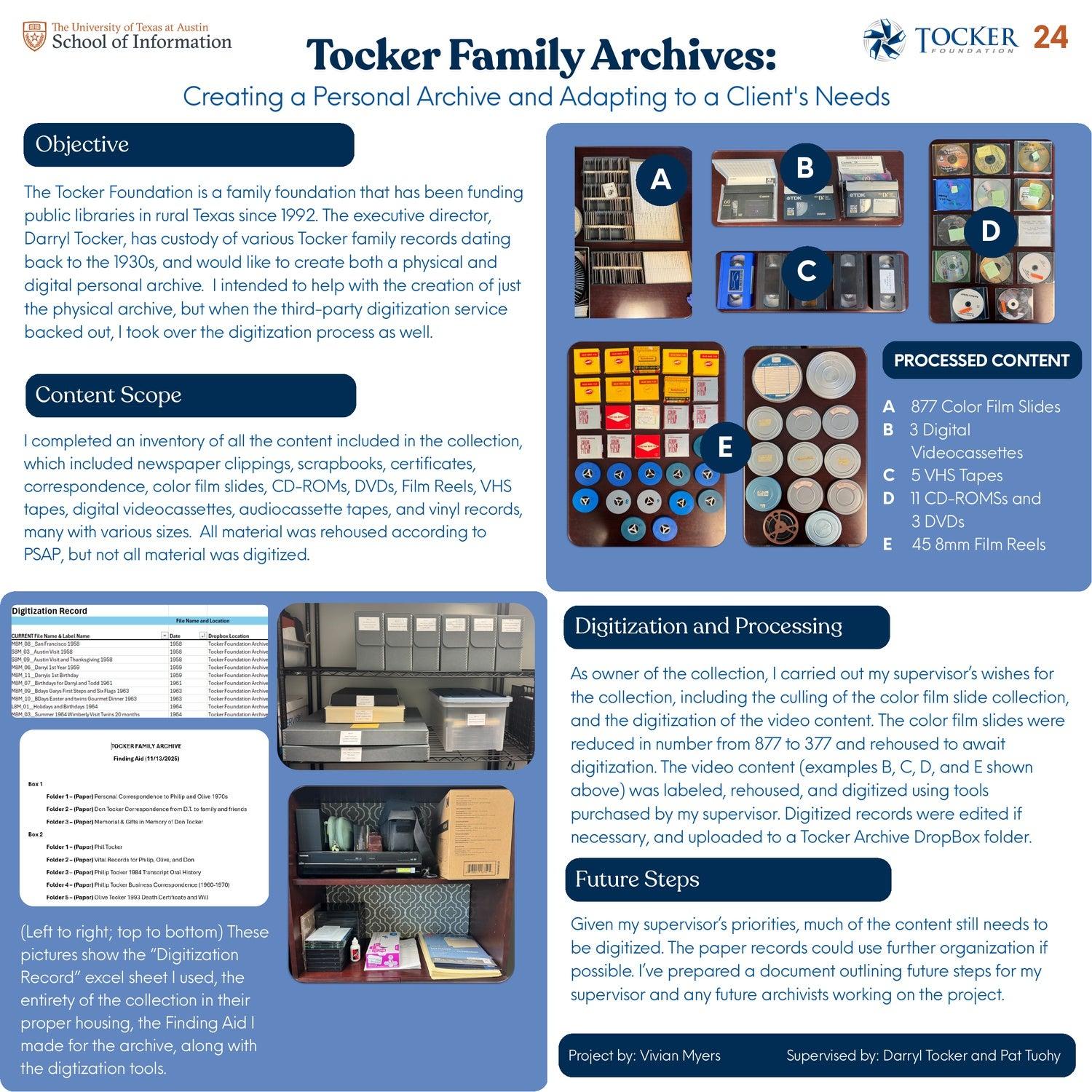 Tocker Family Archives: Creating a Personal Archive and Adapting to a Client's Needs