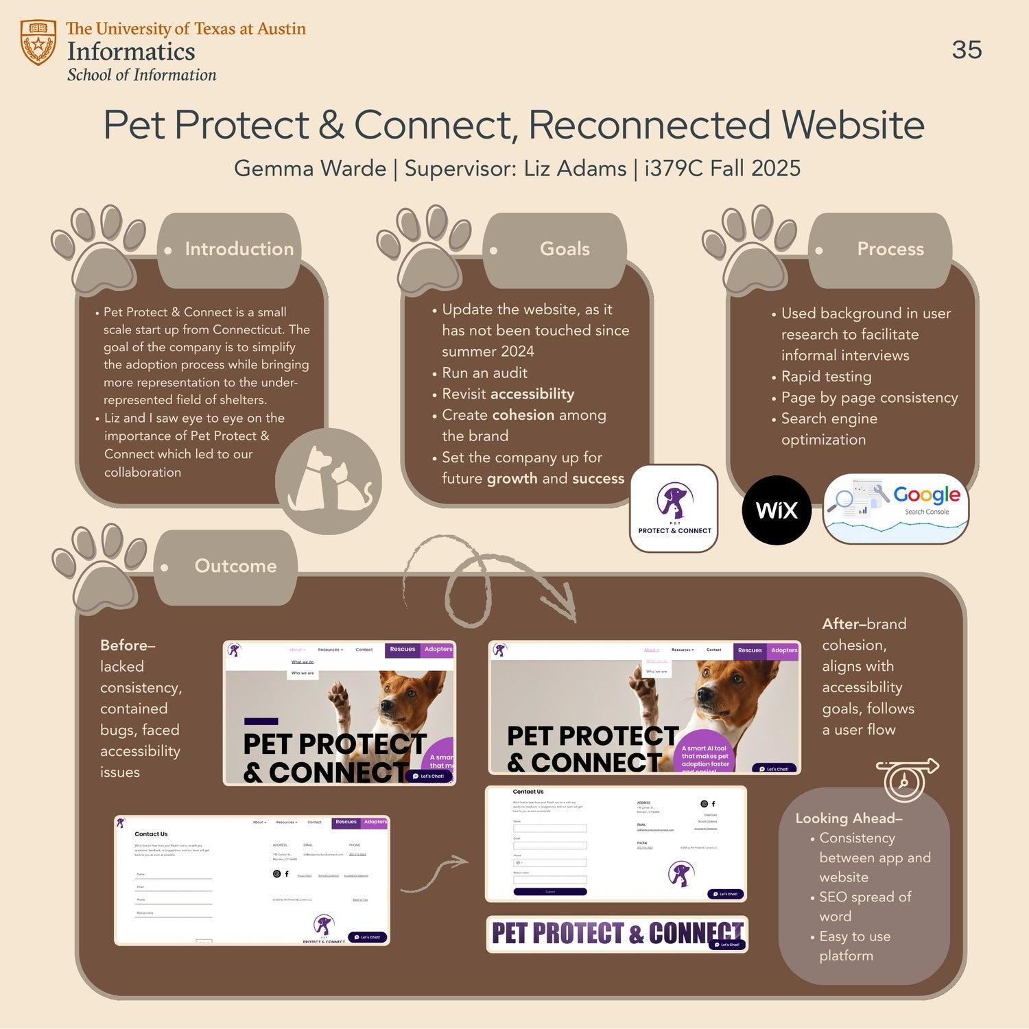 Pet Protect & Connect, Reconnected Website