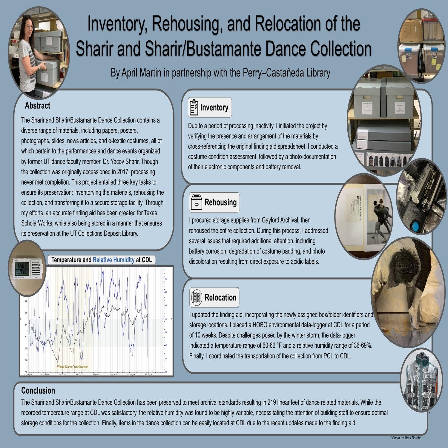 Inventory, Rehousing, and Relocation of the Sharir and Sharir/Bustamante Dance Collection
