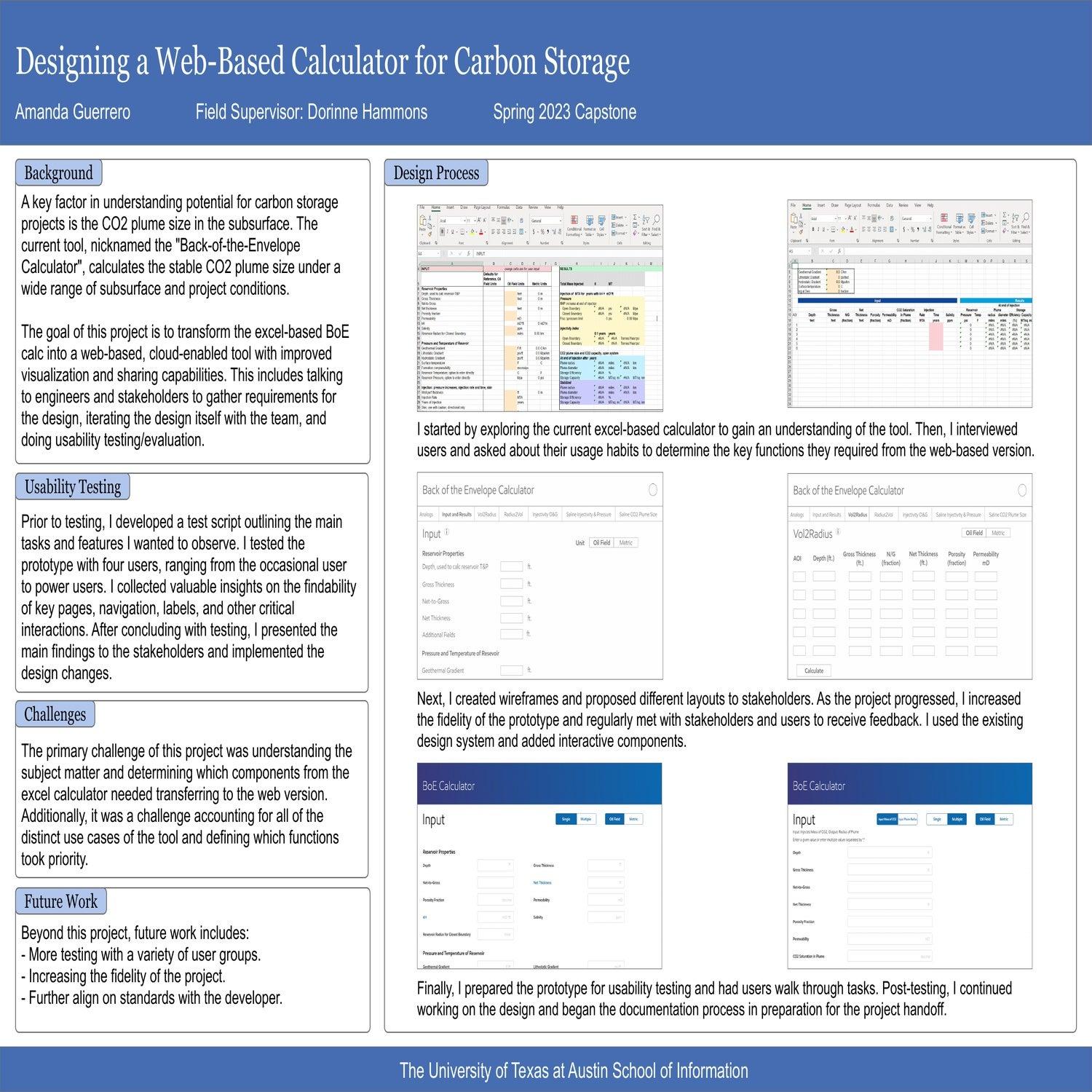 Designing a Web-Based Calculator for Carbon Storage