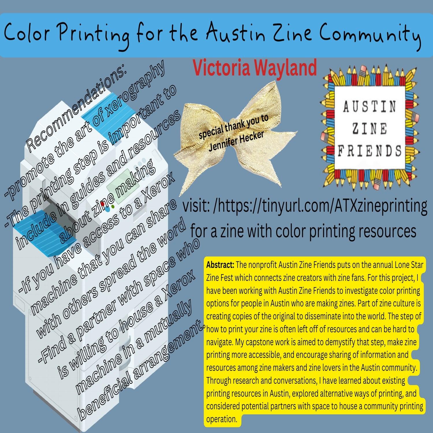 Color Printing for the Austin Zine Community