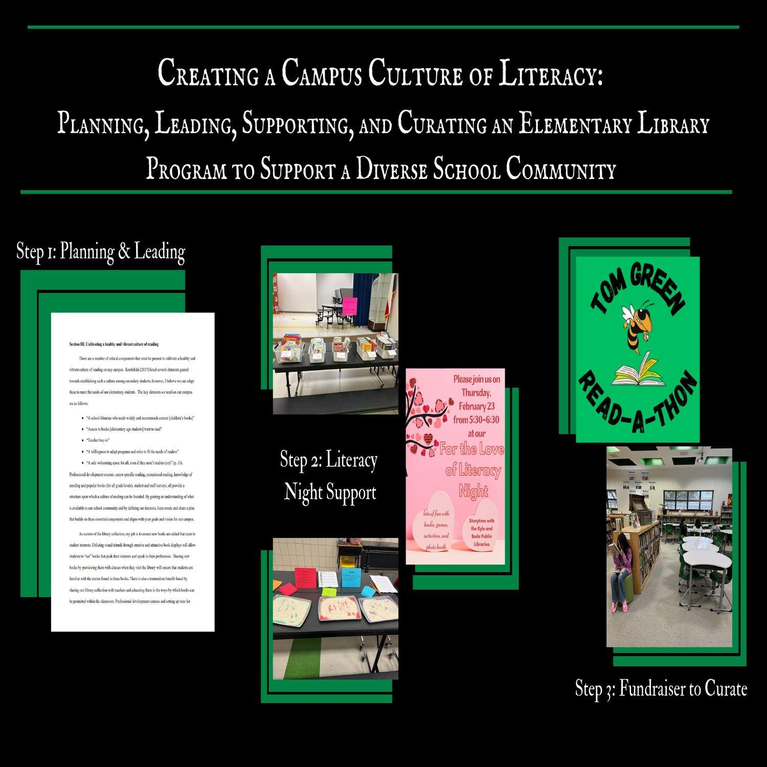 Creating a Culture of Literacy: Planning, Leading, Supporting, and Curating an Elementary Library Program to Support a Diverse School Community