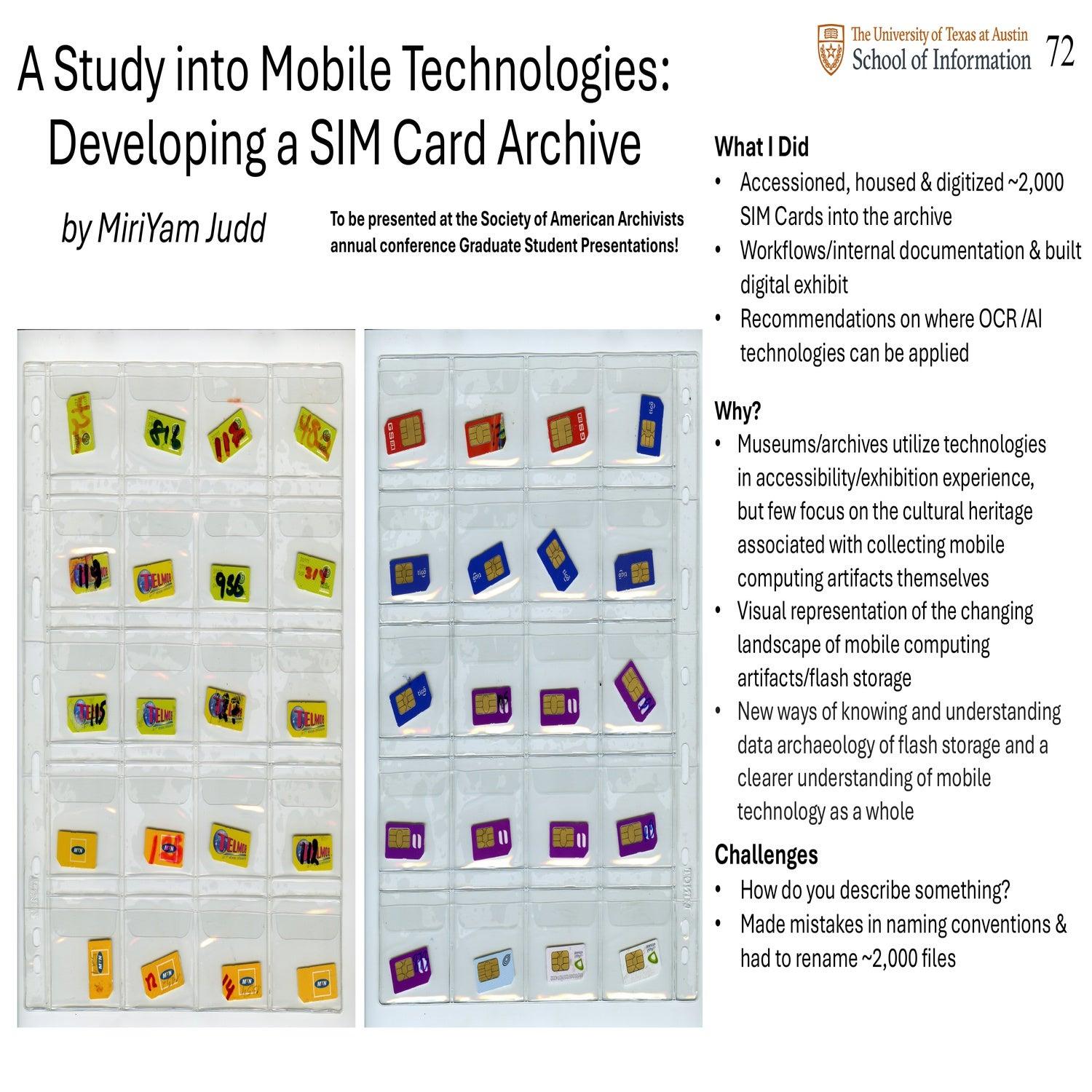 A Study into Mobile Technologies: Developing a SIM Card Archive