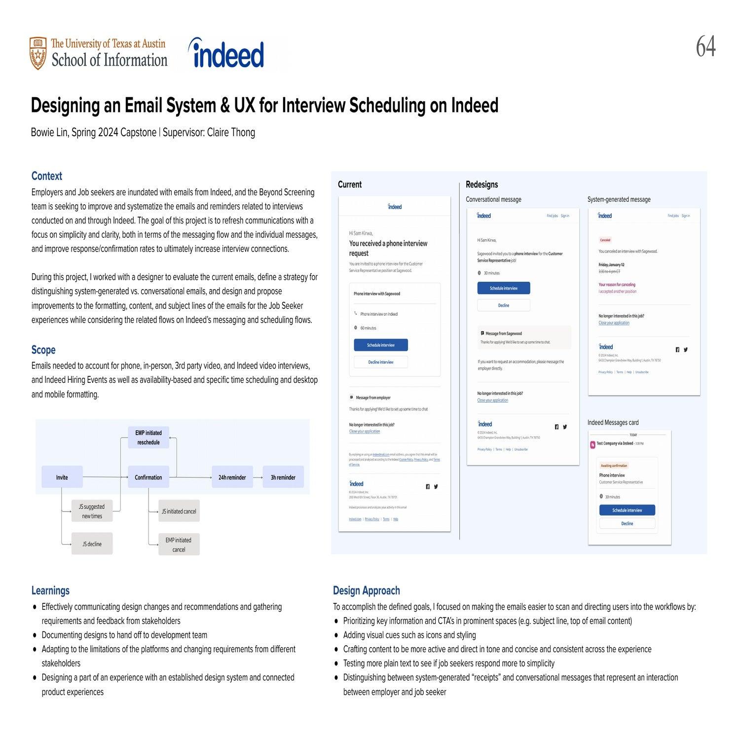 Designing an Email System & UX for Interview Scheduling on Indeed
