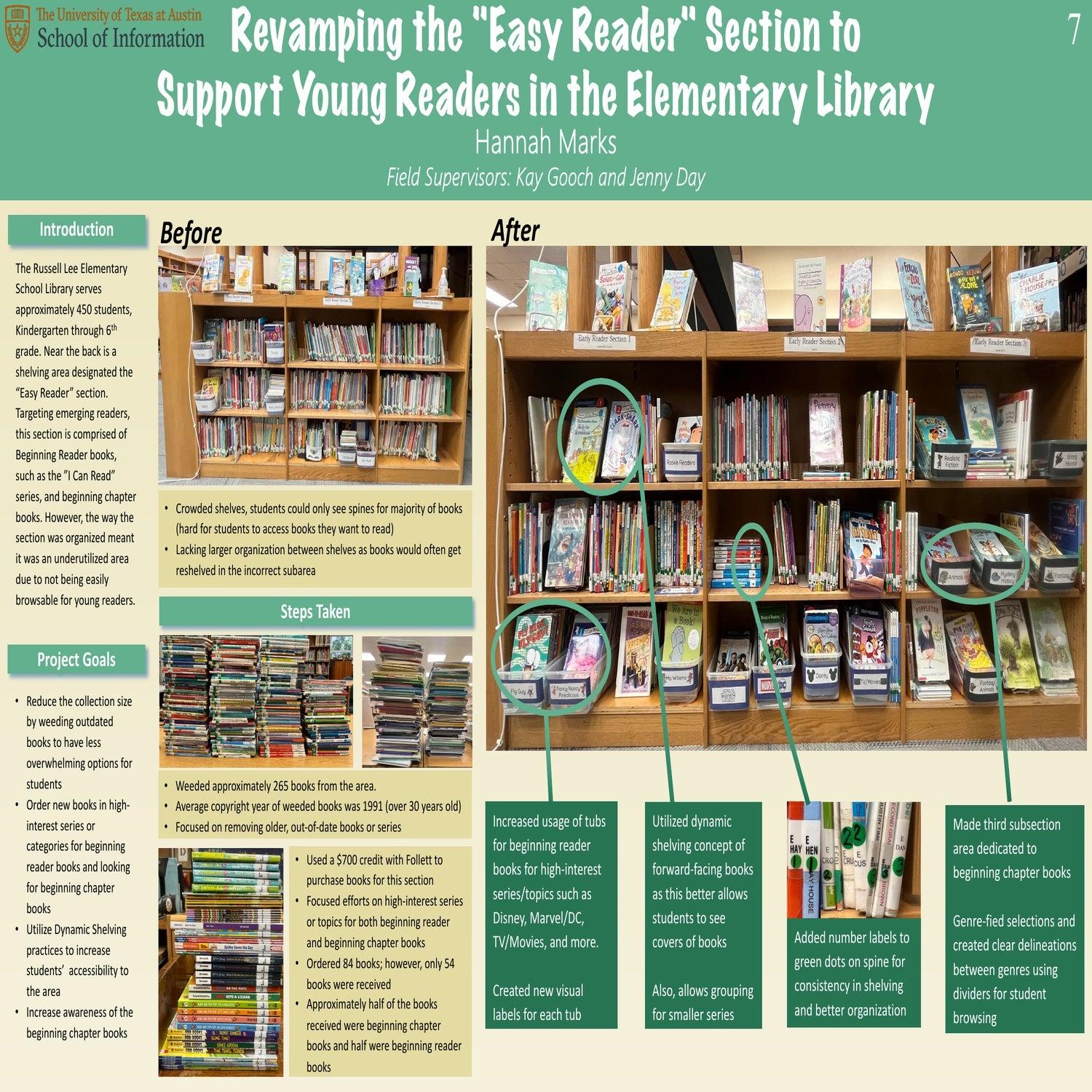 Revamping the Easy Reader" Section to Support Young Readers in the Elementary Library"