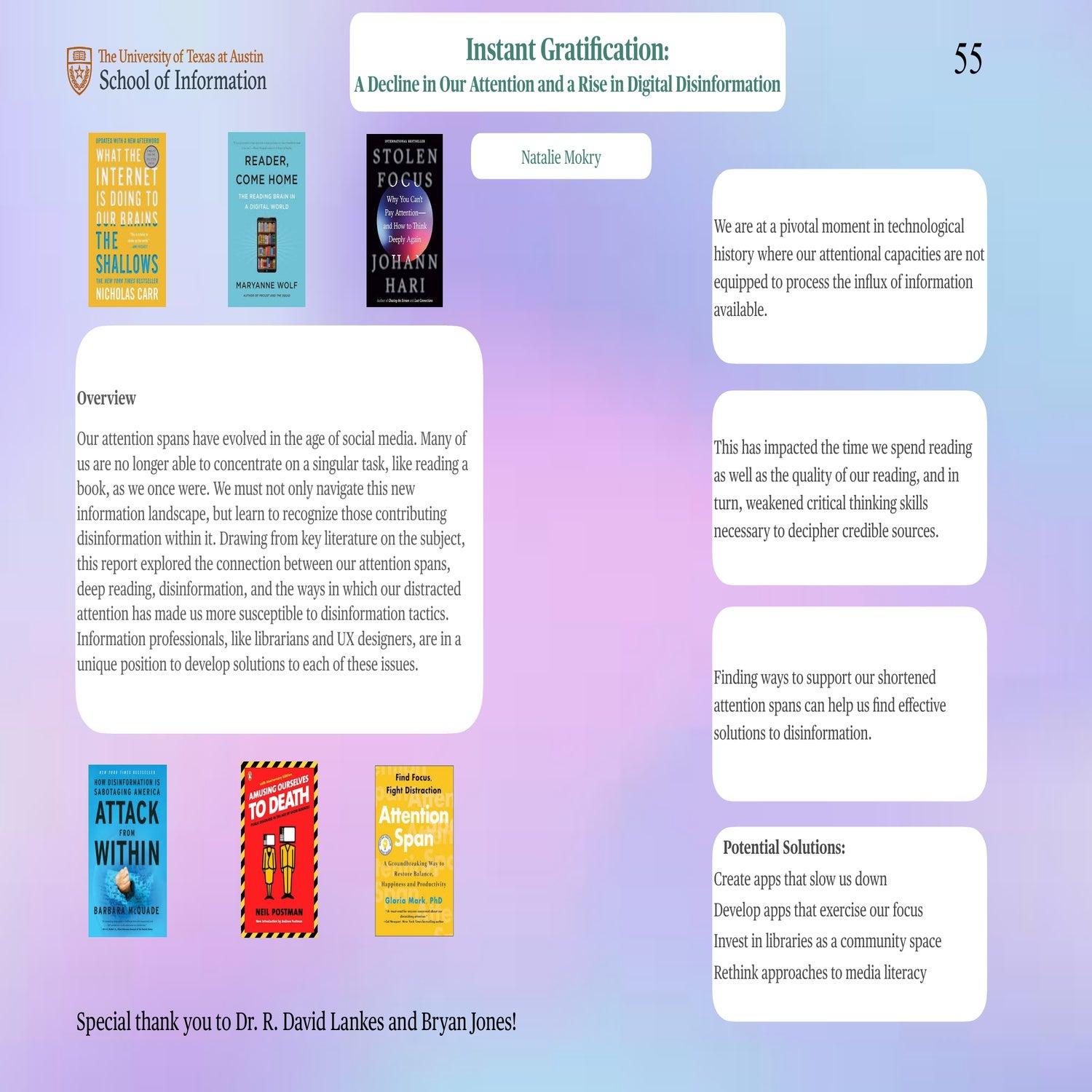 Instant Gratification: A Decline in Our Attention and a Rise in Digital Disinformation