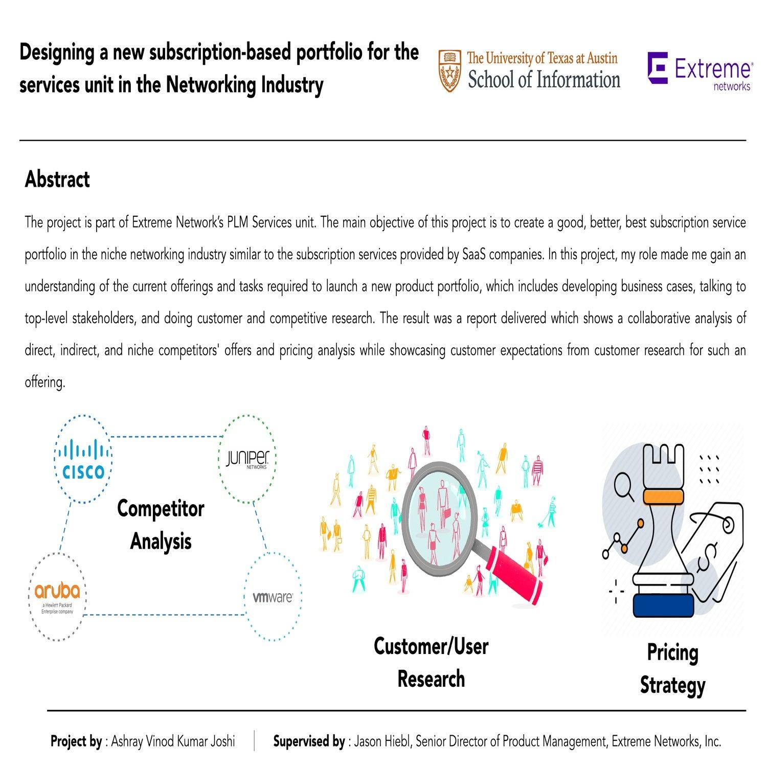 Designing a new subscription-based portfolio for the services unit in the Networking Industry