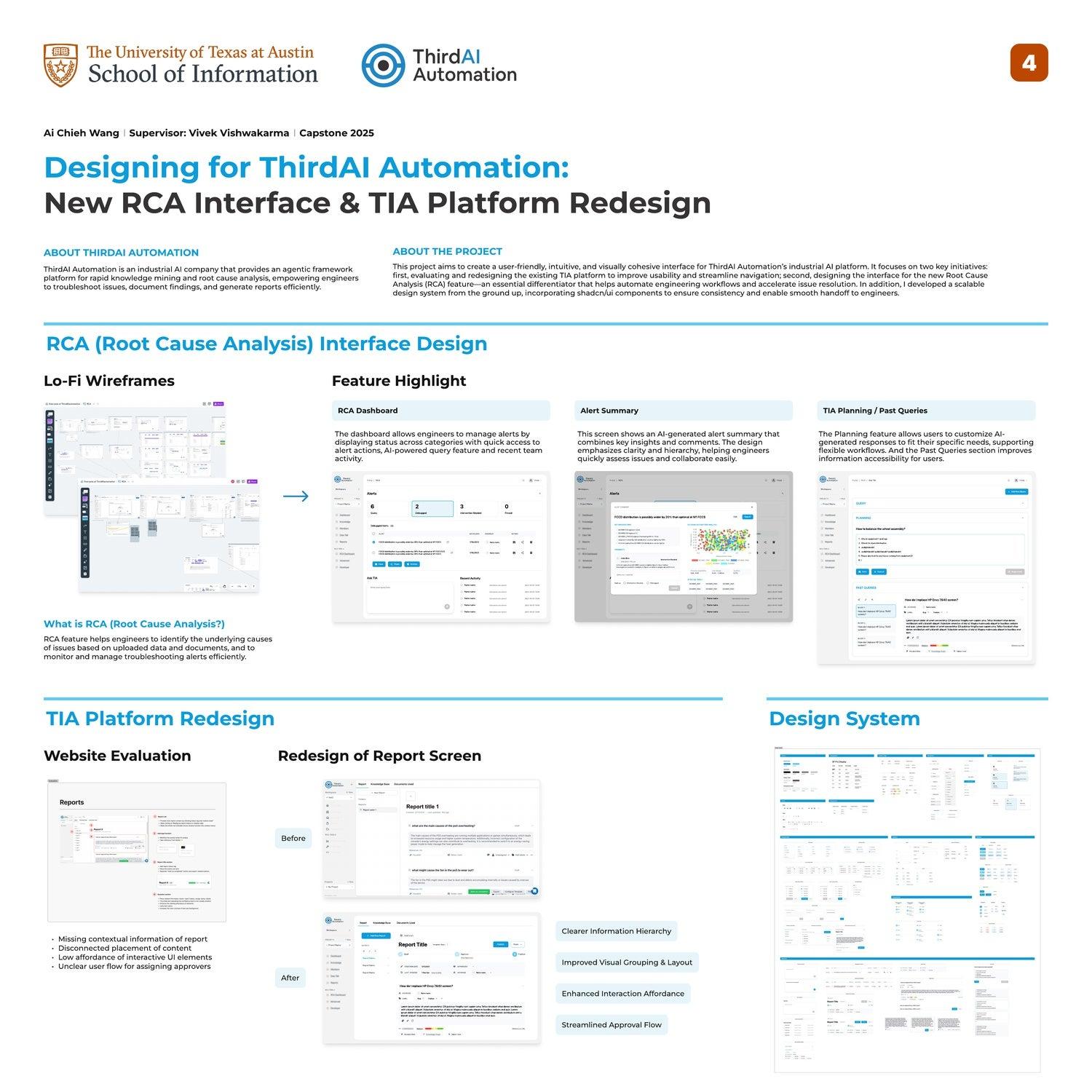 Designing for ThirdAI Automation: New RCA Interface & TIA Platform Redesign