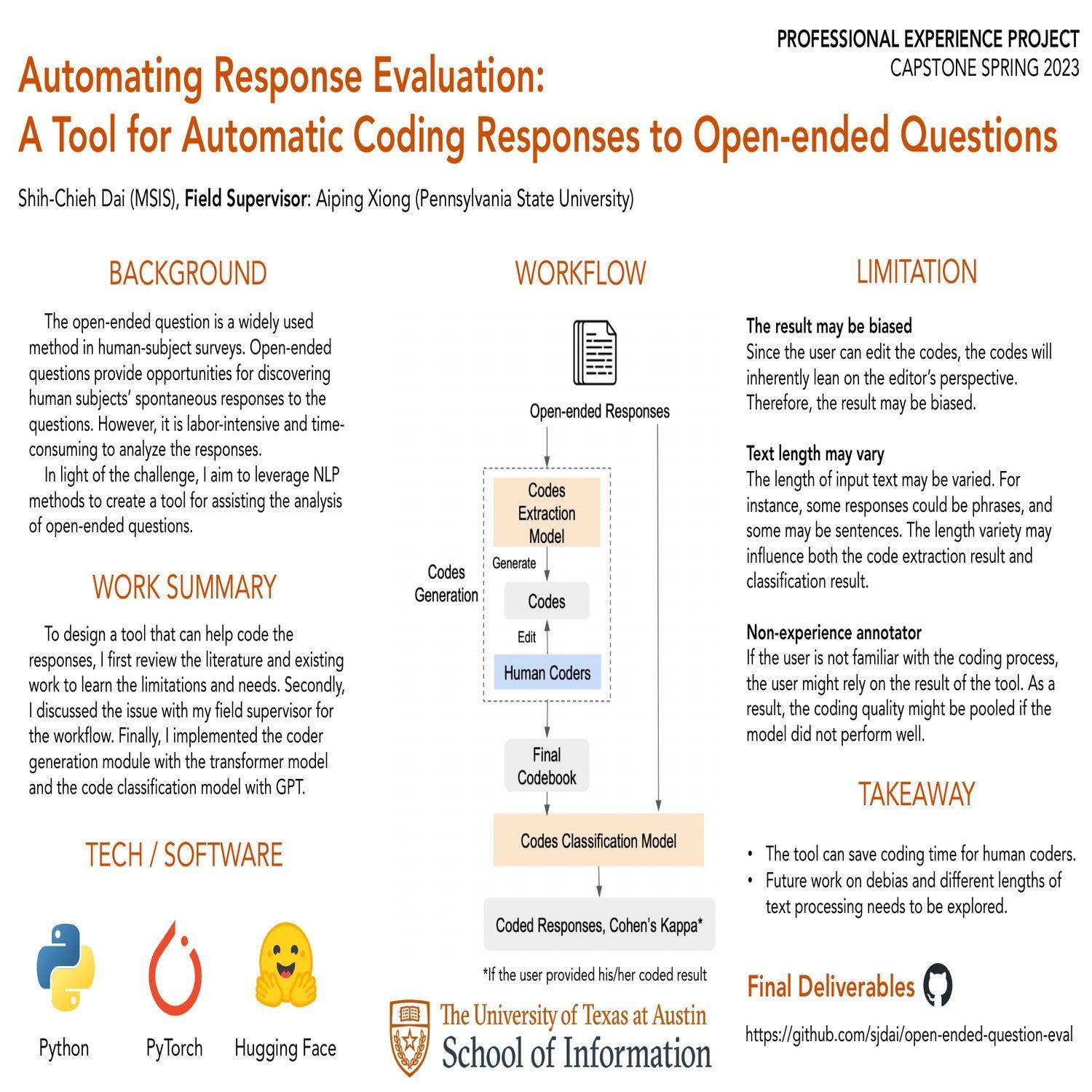 Automating Response Evaluation: A tool for automatic coding responses to open-ended questions.
