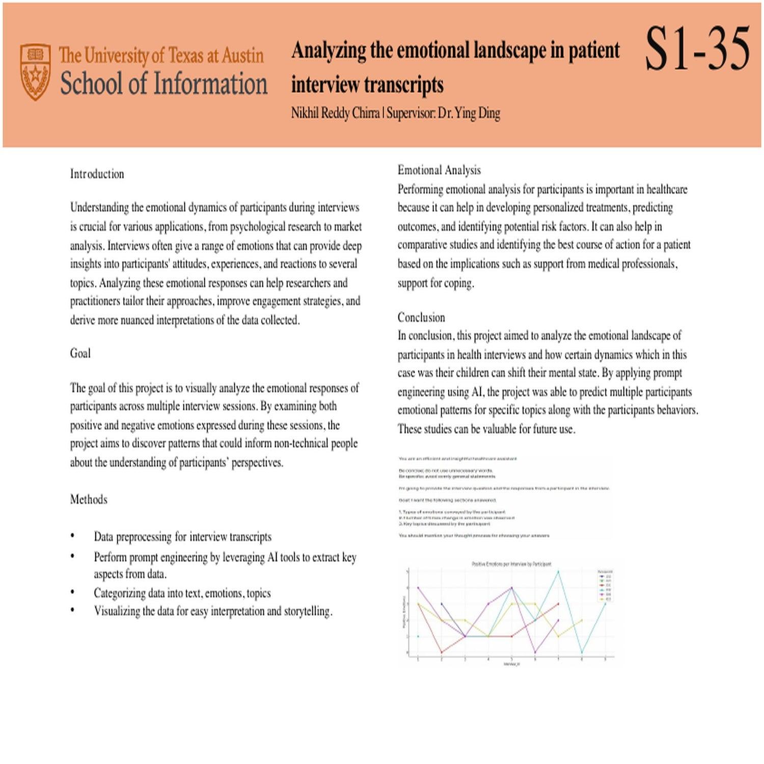 Analyzing the emotional landscape in patient interview transcripts