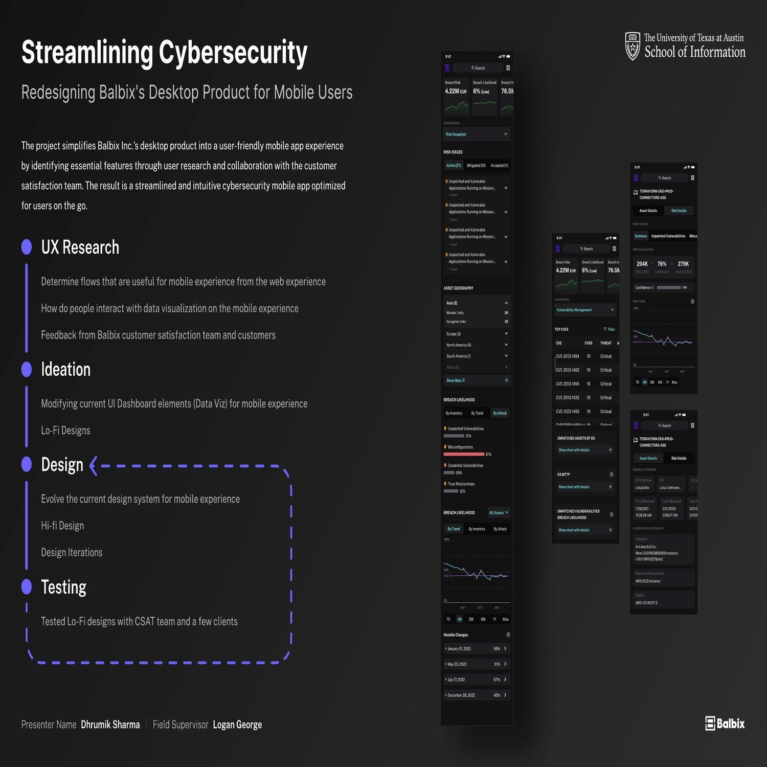 Streamlining Cybersecurity: Redesigning Balbix's Desktop Product for Mobile Users