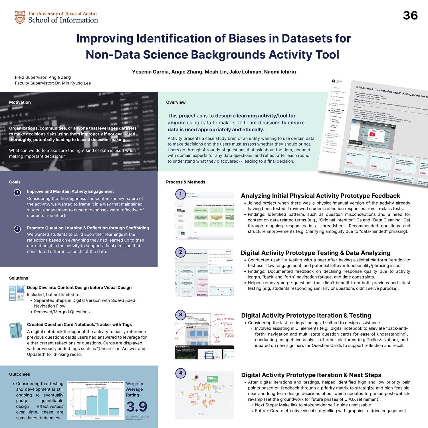 Improving Identification of Biases in Datasets for Non-Data Science Backgrounds Activity Tool