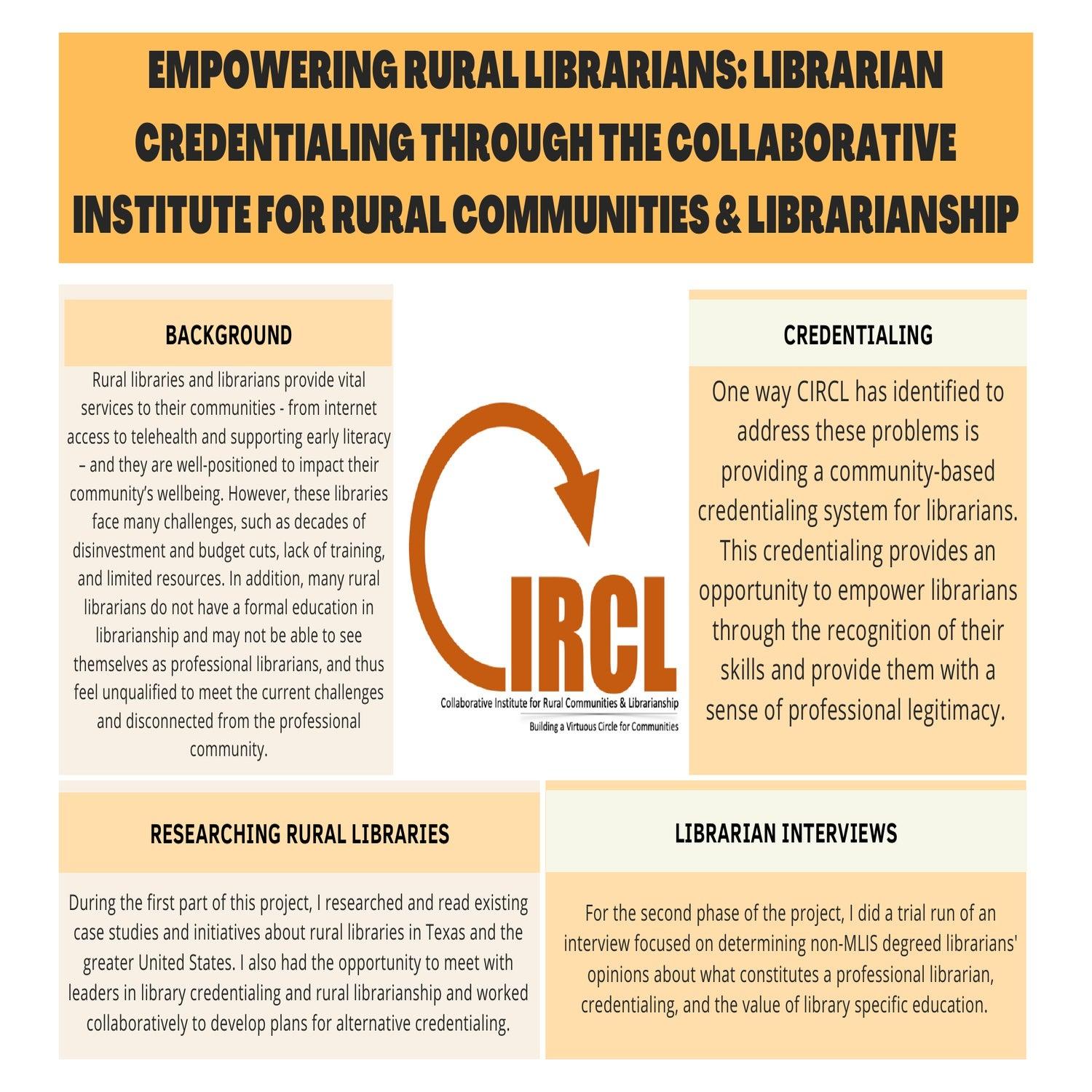 Empowering Rural Librarians: Librarian Credentialing through The Center for Rural Communities & Librarianship