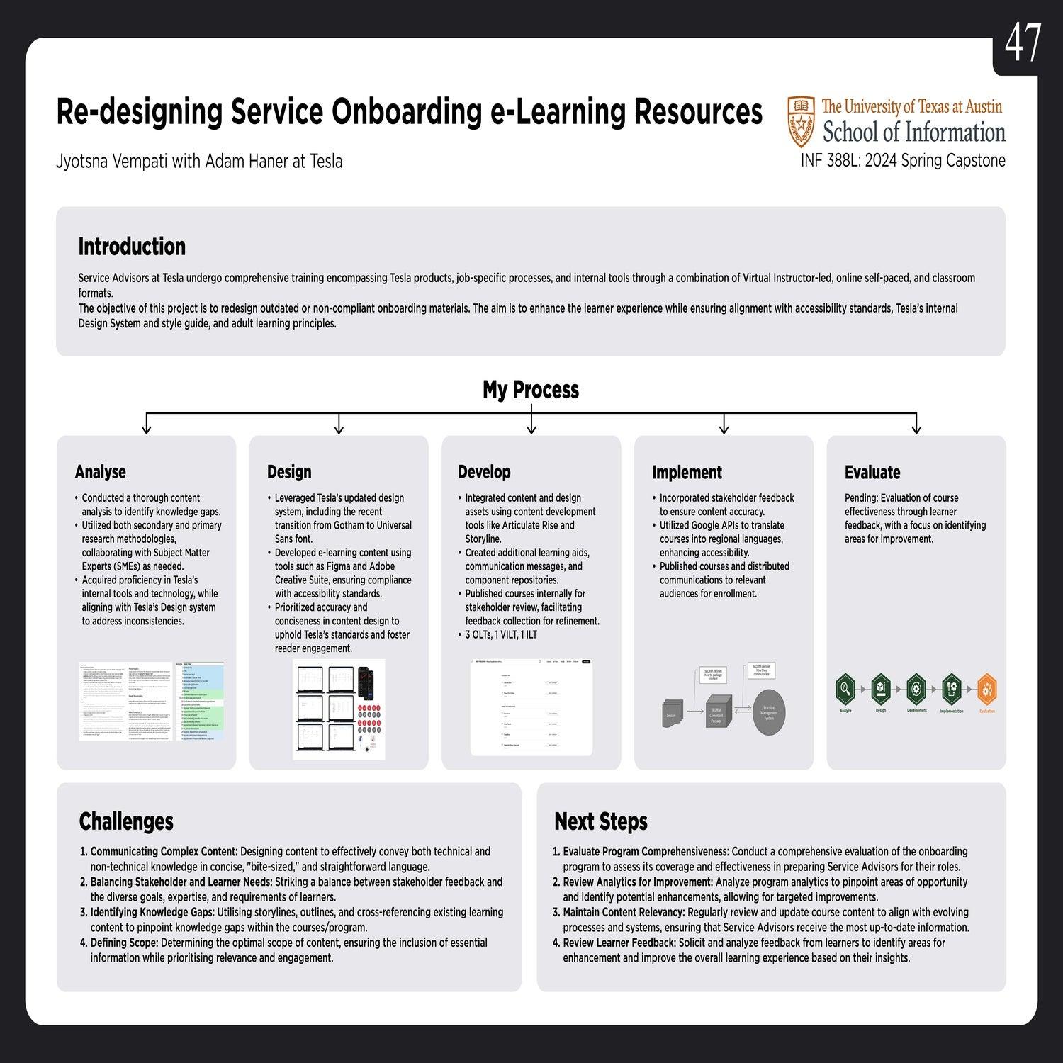 Re-designing Service Onboarding e-Learning Resources