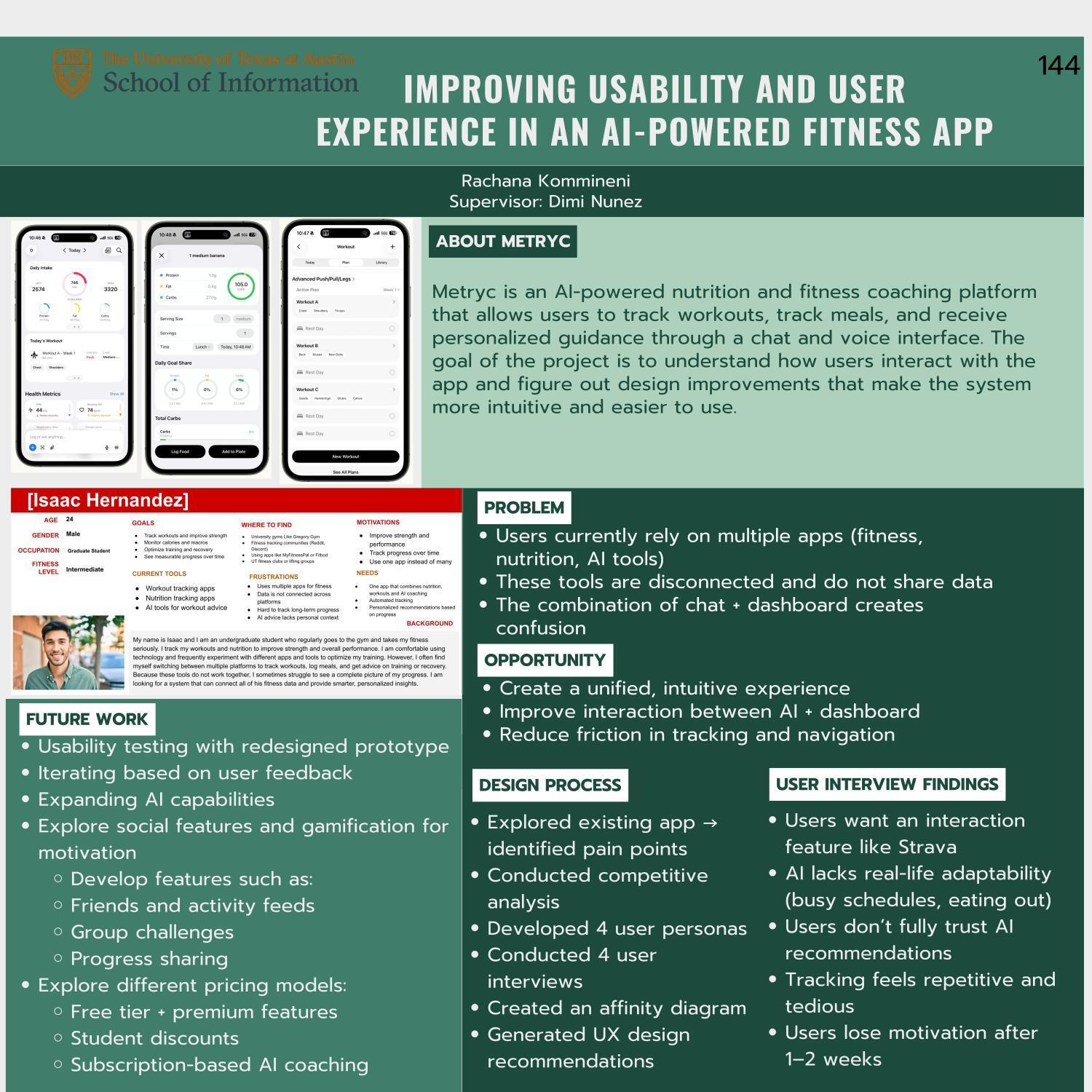 Improving usability and user experience in an ai-powered fitness app