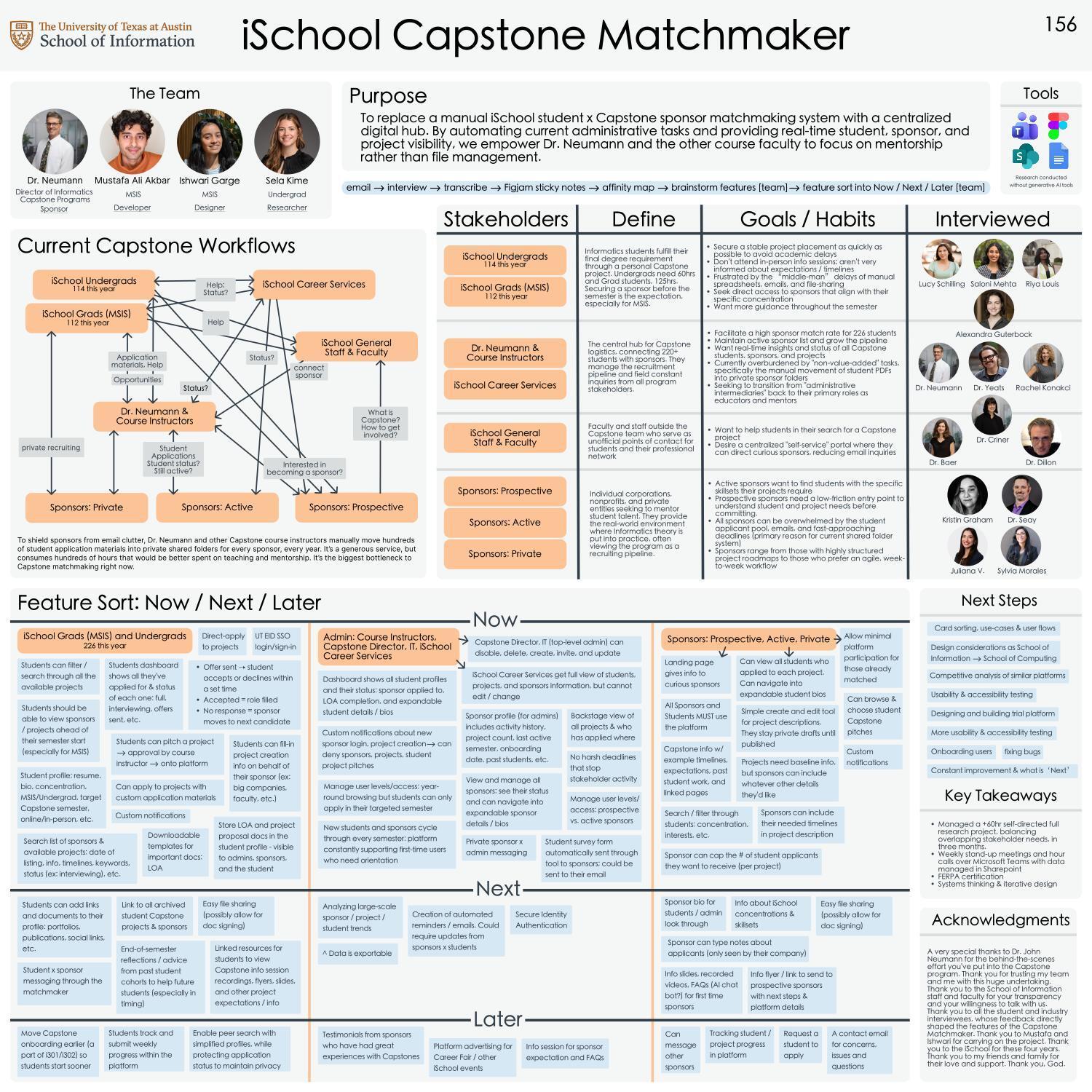 iSchool Capstone Matchmaker