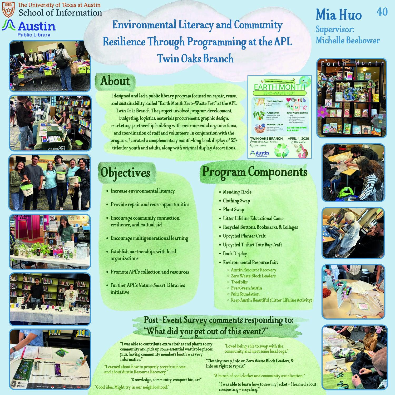 Environmental Literacy and Community Resilience Through Programming at the APL Twin Oaks Branch