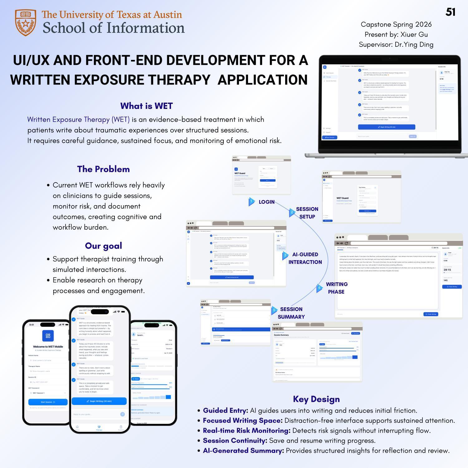 UI/UX and Front-End Development for a Written Exposure Therapy Application