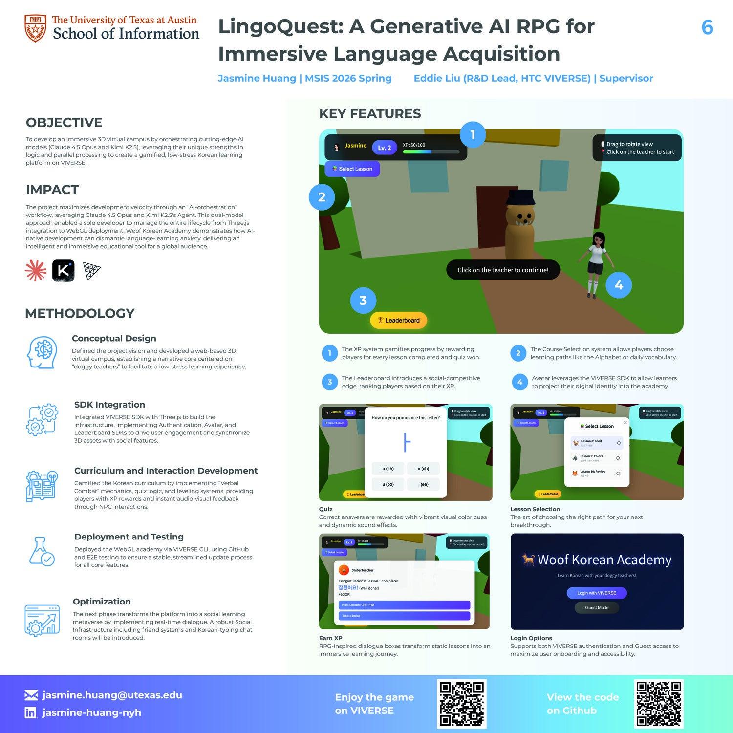 LingoQuest: A Generative AI RPG for Immersive Language Acquisition