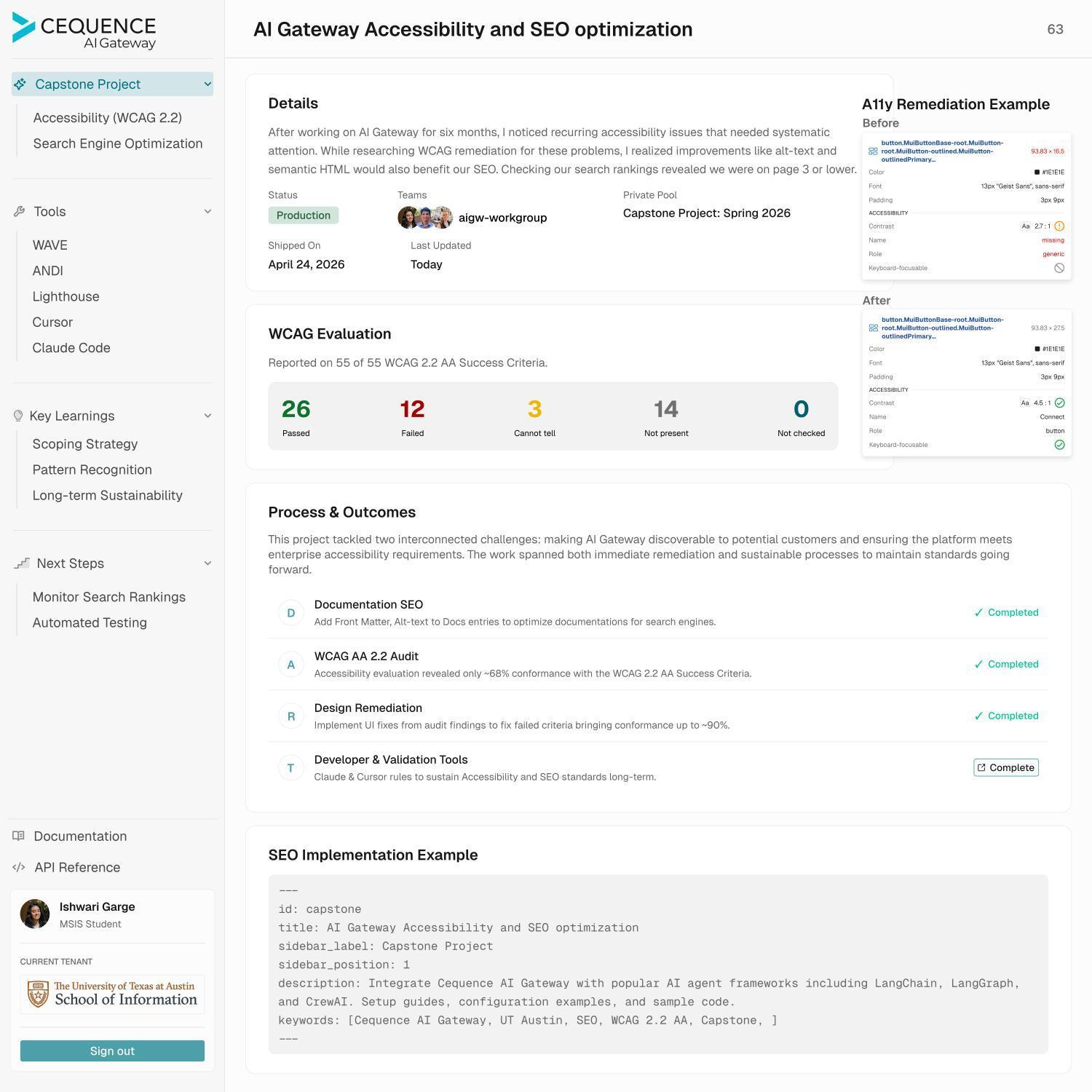 AI Gateway Accessibility & SEO optimization