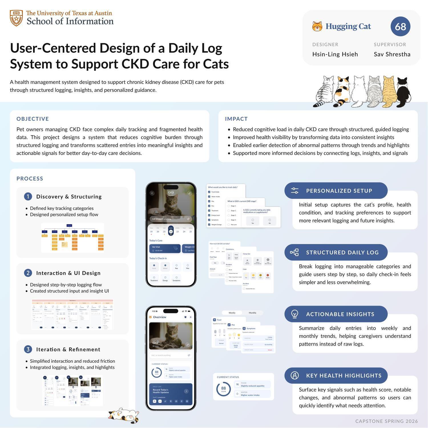 User-Centered Design of a Daily Log System to Support CKD Care for Cats