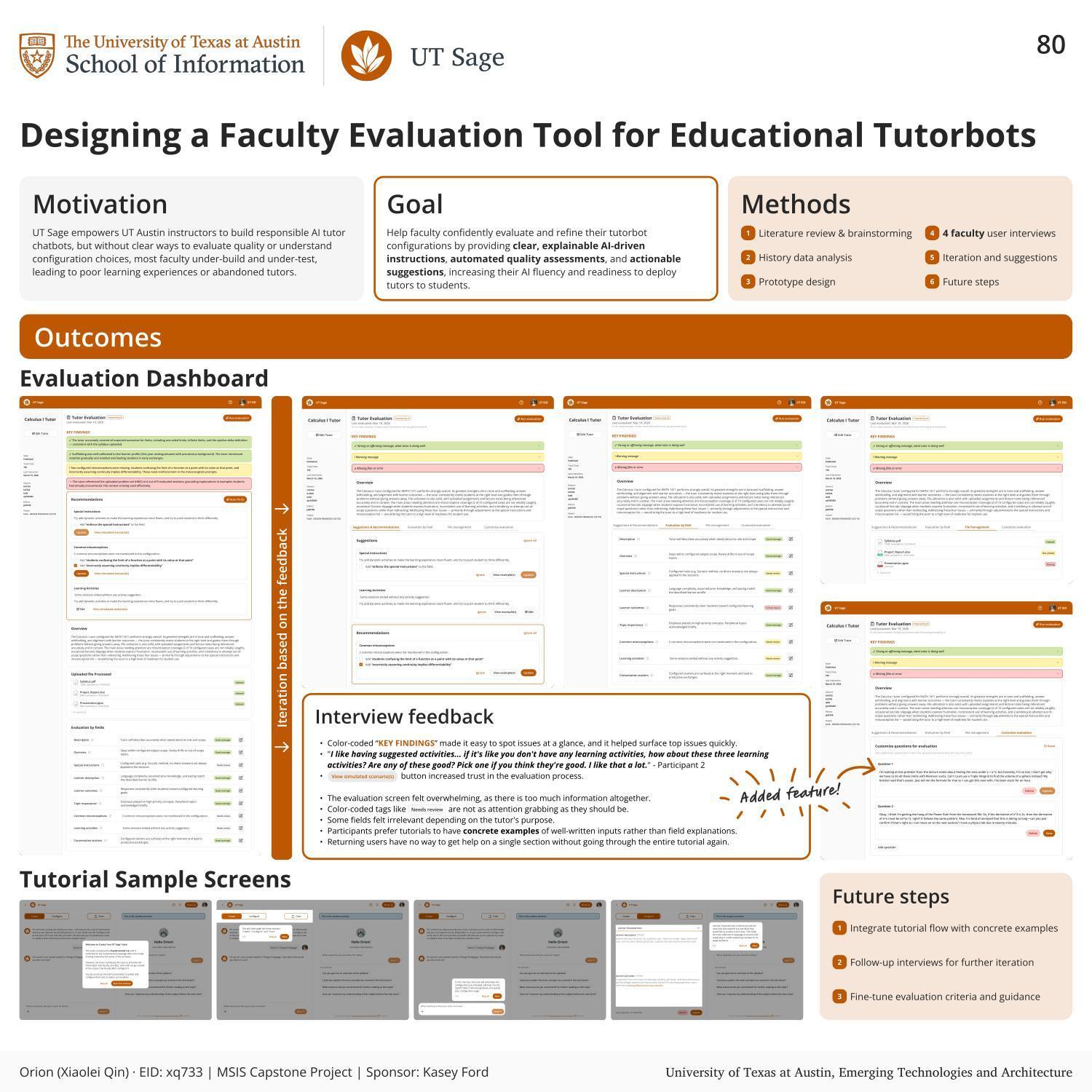 Designing a Faculty Evaluation Tool for Educational Tutorbots