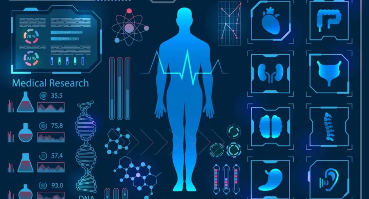 A picture displaying the intersection of human body and computation