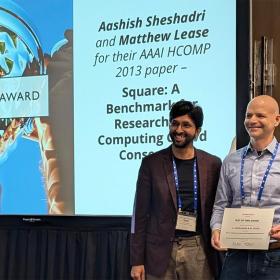 Dr. Lease recieves 2024 AAAI HCOMP Inaugural "Test of Time and Impact Award"