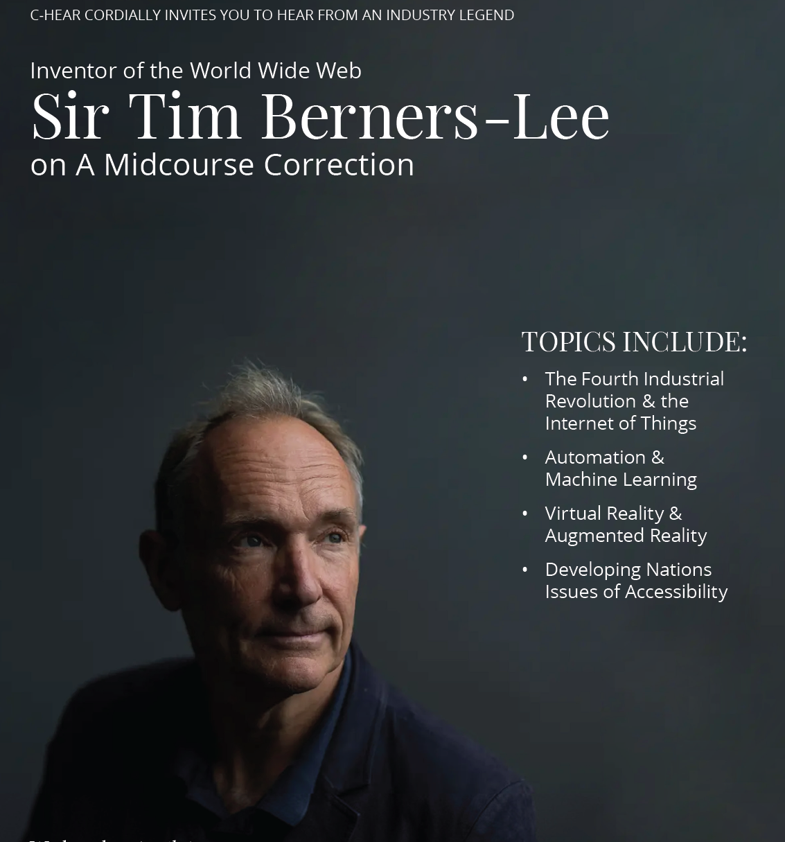 A Midcourse Correction for the Web with Sir Tim Berners-Lee